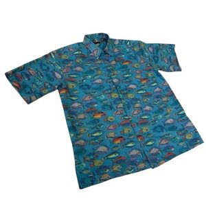 Tori Richard Tropical Fish Print Shirt, Made in Hawaii | Men’s Size Large